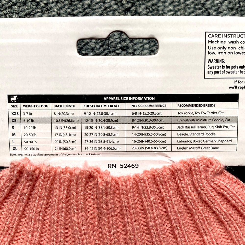 Pet Sweater - Valentine's Day Hearts - Brand New - Picture 7 of 7